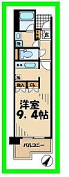 スフレ若葉台 1Kの間取図画像