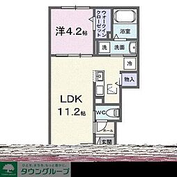 イノセントパーク 1LDKの間取図画像