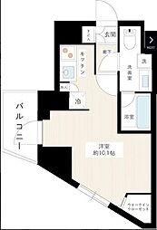 アクサス桜上水アジールコート 1Kの間取図画像
