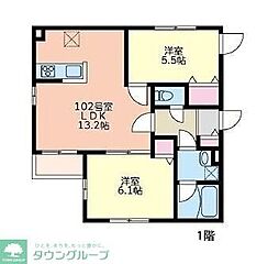 新川レジデンス 2LDKの間取図画像