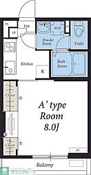リブリ・mjuk 1Kの間取図画像