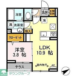 CASAFELIZ 1LDKの間取図画像