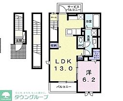 グラシア 1LDKの間取図画像