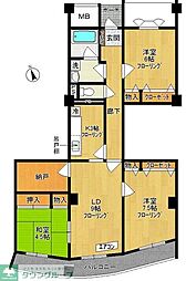 プラザ・クリエイト 3LDKの間取図画像