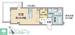 Kaolele聖蹟 ワンルームの間取図画像