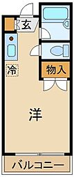 フラームメゾン調布 ワンルームの間取図画像