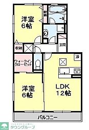 コモレビ大蔵F 2LDKの間取図画像