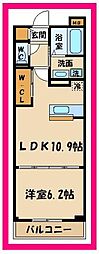 ベルソレイユ 1LDKの間取図画像