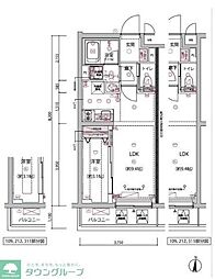 ARCOBALENO BUBAIGAWARA 1LDKの間取図画像
