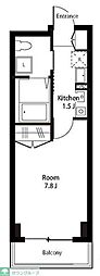 アンビックスつつじヶ丘A棟 1Kの間取図画像