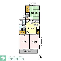 ニュー・セジュール 3DKの間取図画像