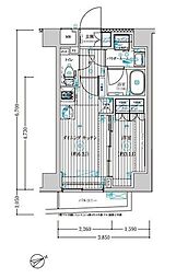 ブライズ調布飛田給 1DKの間取図画像