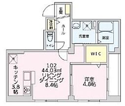 ヴィレッジシノ 1LDKの間取図画像