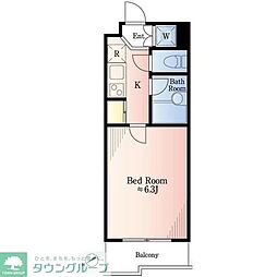 ラメゾン喜多見 1Kの間取図画像