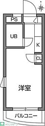 ピアクレスト仙川 ワンルームの間取図画像