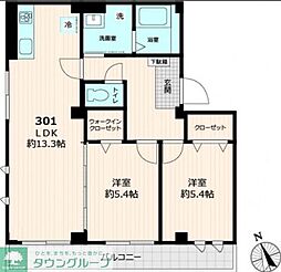 Marin・H(Nearly ZEH賃貸) 2LDKの間取図画像
