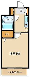 ライオンズマンション府中桜通り 1Kの間取図画像