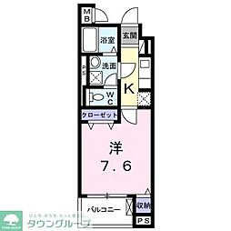 エルバーグモンテ 1Kの間取図画像