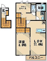 ClairYuzu 1SLDKの間取図画像
