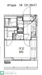 Alivis船橋夏見 1階1Kの間取り