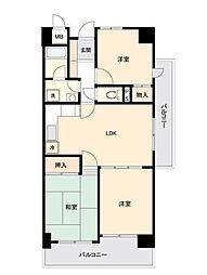 アーバンパーク行徳 5階3LDKの間取り