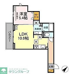 プラージュ津田沼 1階1LDKの間取り