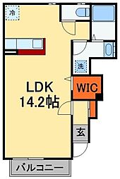 京成松戸線 高根木戸駅 徒歩3分の賃貸アパート 1階1Kの間取り