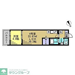 リラフォート津田沼 1階1LDKの間取り