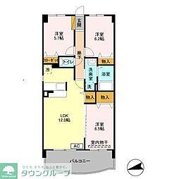 コンフォール・ソシアル　住居 5階3LDKの間取り