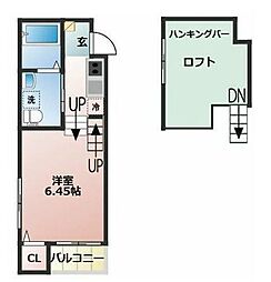 ｃｈａｌｅｔ　涼風テラス 1階1Kの間取り