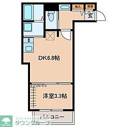 casa　del　KARATACHI 1階1DKの間取り