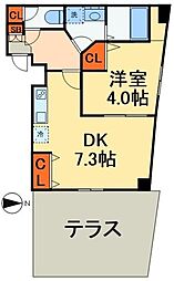 グランビルド幕張 1階1DKの間取り