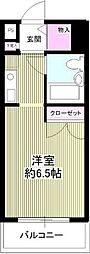 メゾン市川 3階1Kの間取り