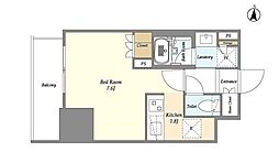 千葉都市モノレール 葭川公園駅 徒歩1分の賃貸マンション 5階1Kの間取り