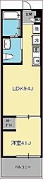 コンフォートシティ西千葉 1LDKの間取図画像