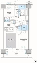 ロイヤルパークス船橋 2LDKの間取図画像