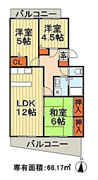 エコガーデンC棟 3LDKの間取図画像
