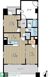 リーフコンフォート新小岩 2LDKの間取図画像