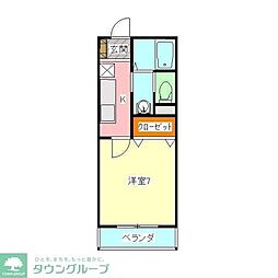 プライマル・スパイア 1Kの間取図画像