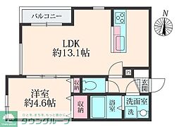 ミリアビタ前原 1LDKの間取図画像