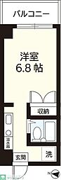 ドエル西船 ワンルームの間取図画像