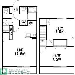 クオーレ鷺沼 2LDKの間取図画像