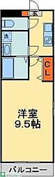 グランキャッスル 1Kの間取図画像