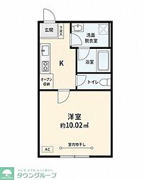 Lucent船橋 1Kの間取図画像