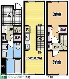 MOK-TERRACE行徳 2LDKの間取図画像