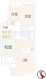 リズ市川平田 3LDKの間取図画像