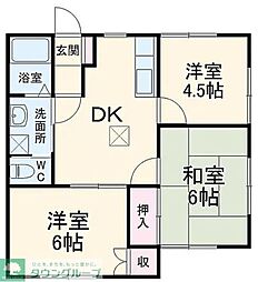 (有)ナフコ1号棟 3DKの間取図画像