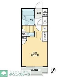 ローズガーデン36番館 ワンルームの間取図画像