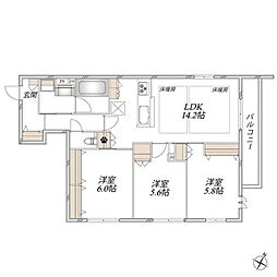 Rampart 3LDKの間取図画像