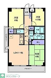 レジョンドール船橋 3LDKの間取図画像